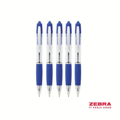 Zebra Z-Grip Max Retractable Ballpoint Pen Black, Blue Ink - Pack of 12