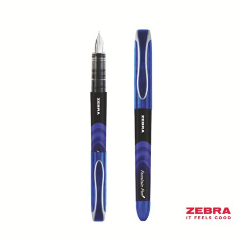 Zebra Disposable Fountain Pen Black, Blue - Pack of 12