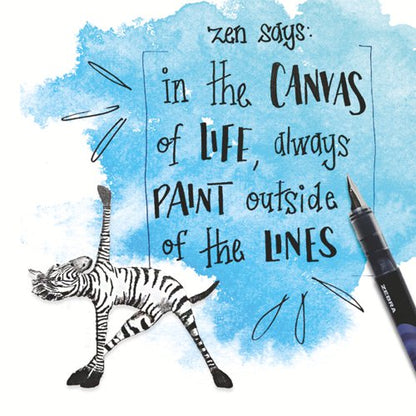 Zebra Disposable Fountain Pen Black, Blue - Pack of 12