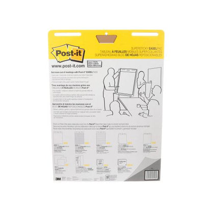 Post-it Super Sticky Self Stick Meeting Chart 559VP, White, 63.5 cm x 76.2 cm, Promo Pack, 4 + 2 FREE Pads/Pack, 100% PEFC SGSCH-PEFC-COC-110078