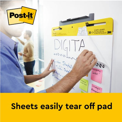 Post-it Super Sticky Table Top Dry Erase Easel Pad, White, 58.4 cm x 50.8 cm, 20 Sheets/Pad, 6 Pads/Pack, 100% PEFC SGSCH-PEFC-COC-110078