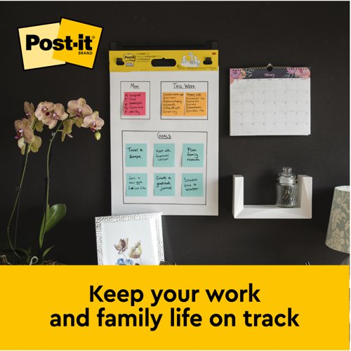 Post-it Super Sticky Table Top Dry Erase Easel Pad, White, 58.4 cm x 50.8 cm, 20 Sheets/Pad, 6 Pads/Pack, 100% PEFC SGSCH-PEFC-COC-110078
