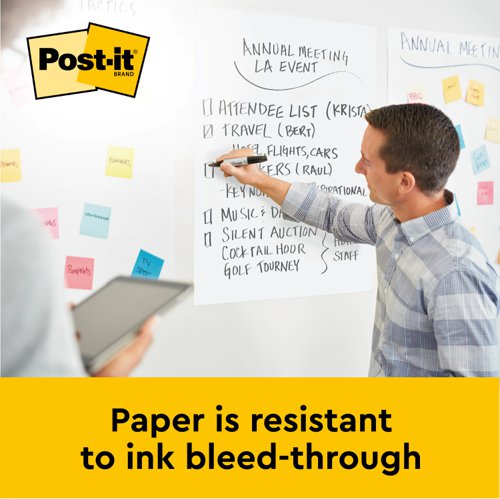 Post-it Super Sticky Table Top Dry Erase Easel Pad, White, 58.4 cm x 50.8 cm, 20 Sheets/Pad, 6 Pads/Pack, 100% PEFC SGSCH-PEFC-COC-110078