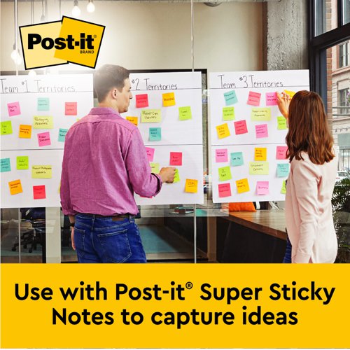 Post-it Super Sticky Table Top Dry Erase Easel Pad, White, 58.4 cm x 50.8 cm, 20 Sheets/Pad, 6 Pads/Pack, 100% PEFC SGSCH-PEFC-COC-110078