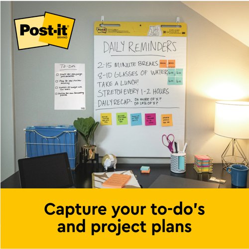 Post-it Super Sticky Table Top Dry Erase Easel Pad, White, 58.4 cm x 50.8 cm, 20 Sheets/Pad, 6 Pads/Pack, 100% PEFC SGSCH-PEFC-COC-110078