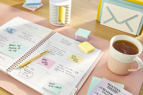 Post-it Recycled Notes, Canary Yellow, 76 mm x 76 mm, 100 Sheets/Pad, 16 Pads/Pack, 100% PEFC Recycled SGSCH-PEFC-COC-110078