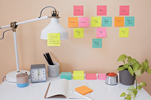 Post-it Super Sticky Notes, Cosmic Colour Collection, 76 mm x 127, 76 mm, 90 Sheets/Pad, 6 Pads/Pack, 100% PEFC SGSCH-PEFC-COC-110078