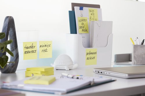 Post-it Super Sticky Notes, Canary Yellow, 76 mm x 76 mm, 90 Sheets/Pad, 12 Pads/Pack, Cardboard Pack, 100% PEFC SGSCH-PEFC-COC-110078