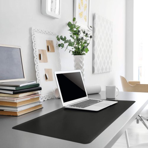 Durable Contoured Desk Mat 65x50cm Black