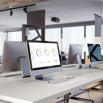 Durable Desk Mat Contoured 53x40cm Clear, Black, Blue, Grey