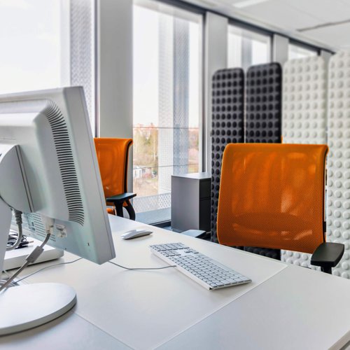 Durable Desk Mat Contoured 65x50cm Grey, Clear, Black