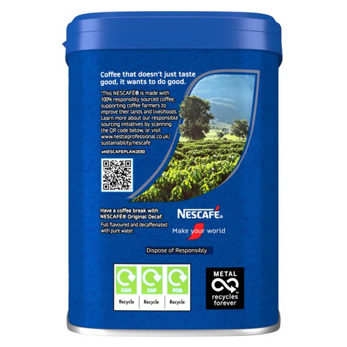 x6 Tin Nescafe Original Decaf. 500g