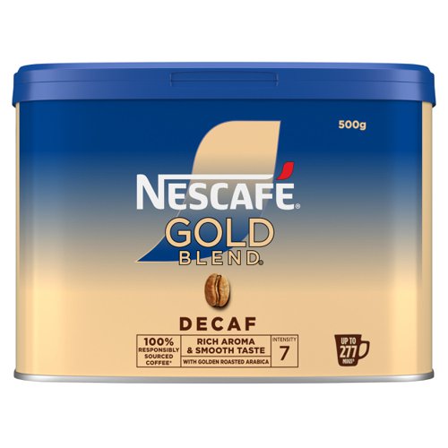 Single Tin Nescafe Gold Blend Decaf. 500g