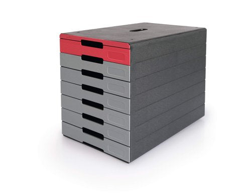 Durable IDEALBOX ECO 7 Drawer Box Blue, Red