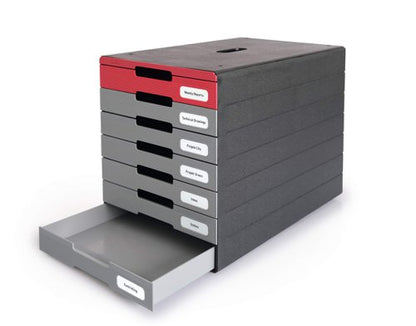 Durable IDEALBOX ECO 7 Drawer Box Blue, Red