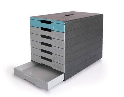 Durable IDEALBOX ECO 7 Drawer Box Blue, Red