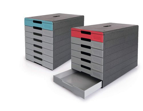 Durable IDEALBOX ECO 7 Drawer Box Blue, Red