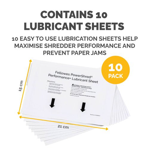Powershred Performance+ Lubricant Sheets