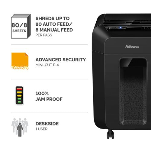 Automax 80m Auto Feed Shredder (Mini Cut) 230V UK