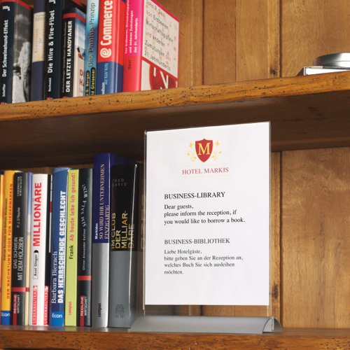 Durable Table Display PRESENTER A5, A4 Clear