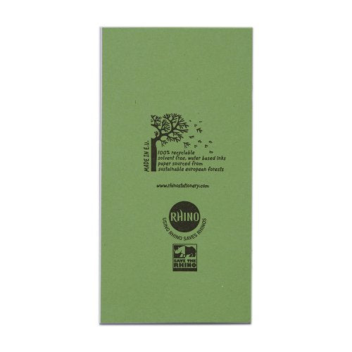 RHINO 8 x 4 Exercise Book 32 Page, Light Green, B (Pack of 10, 100)