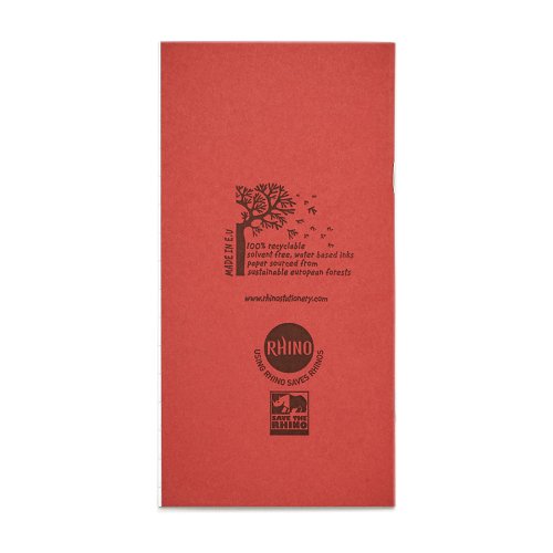 Rhino 8 x 4 Exercise Book 32 Page, Red, F12 (Pack of 10)