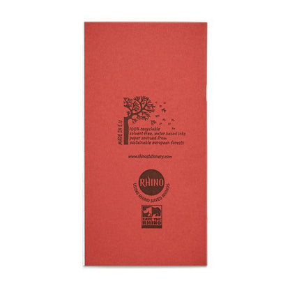 Rhino 8 x 4 Exercise Book 32 Page, Red, F12 (Pack of 10)