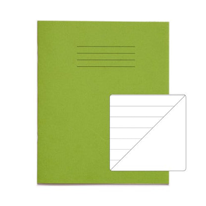 RHINO 8 x 6.5 Exercise Book 32 Page, Light Green, F12/B (Pack of 10, 100)