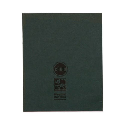 RHINO 8 x 6.5 Exercise Book 48 Page, Dark Green, F8/B (Pack of 10, 100)