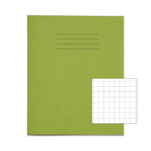 VEX544-222-0: RHINO 8 x 6.5 Exercise Book 80 Page Light Green  S10 (Pack of 10, 100)