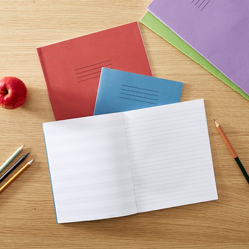 RHINO 8 x 6.5 Music Book 48 Page, Light Blue, F8/M8 (Pack of 100, 10)