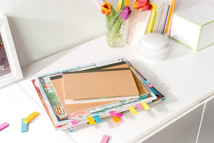 Post-it Notes Markers, Assorted Colours, 15 mm x 50 mm, 100 Sheets/Pad, 5 Pads/Pack, 100% PEFC SGSCH-PEFC-COC-110078