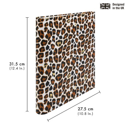Pukka Pad Wild Roll Bound Ring binder Leopard - Preloaded with Wild A4 5 Part Divider