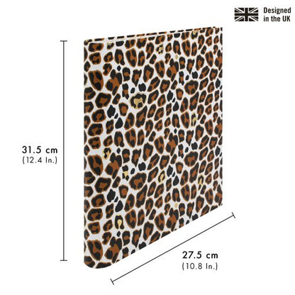 Pukka Pad Wild Roll Bound Ring binder Leopard - Preloaded with Wild A4 5 Part Divider