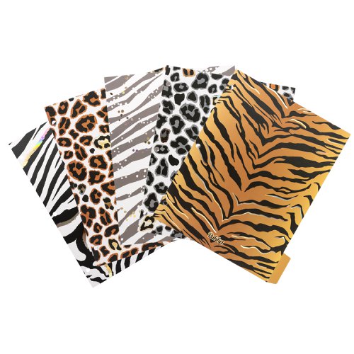 Pukka Pad Wild Roll Bound Ring binder Leopard - Preloaded with Wild A4 5 Part Divider