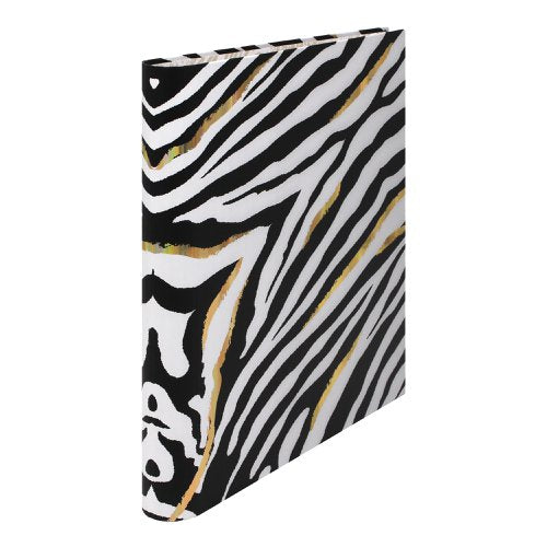 Pukka Pad Wild Roll Bound Ring binder Zebra - Preloaded with Wild A4 5 Part Divider