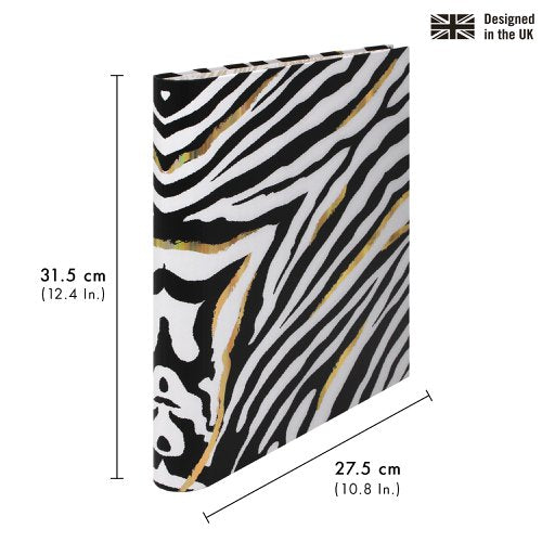 Pukka Pad Wild Roll Bound Ring binder Zebra - Preloaded with Wild A4 5 Part Divider