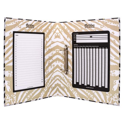 Pukka Pad Wild Roll Bound Ring binder Zebra - Preloaded with Wild A4 5 Part Divider