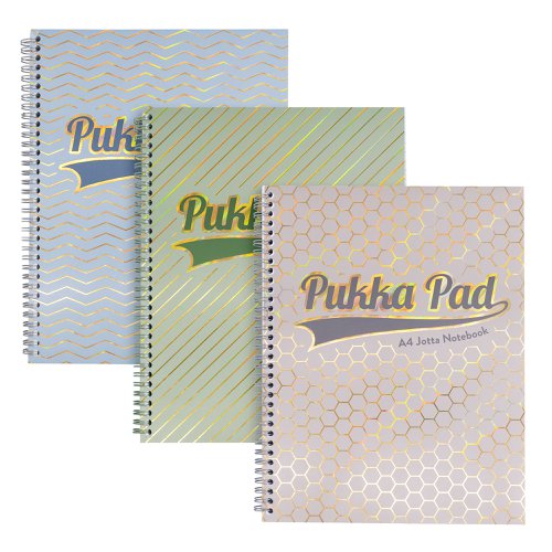 Pukka Pad Haze Jotta Notepad A4+, A5 Wirebound 200 Pages 80GSM Ruled Sheets (3) Assorted