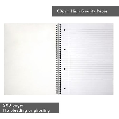 Pukka Pad Haze Jotta Notepad A4+, A5 Wirebound 200 Pages 80GSM Ruled Sheets (3) Assorted