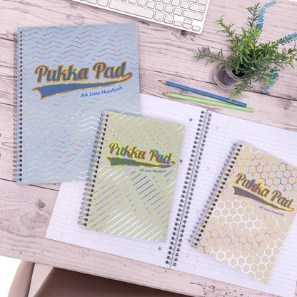 Pukka Pad Haze Jotta Notepad A4+, A5 Wirebound 200 Pages 80GSM Ruled Sheets (3) Assorted