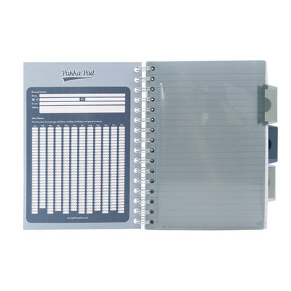 Pukka Pad Haze Project Book A4, A5 Wirebound 200 Pages 80GSM Ruled Sheets with Repositionable Dividers (3) Assorted