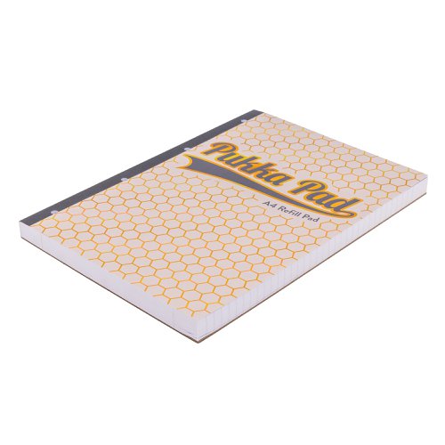Pukka Pad Haze A4 Refill Pad 300 Pages 4 Hole Punched Sidebound with Margin (3) Assorted