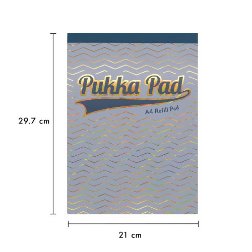 Pukka Pad Haze A4 Refill Pad 160 Pages 4 Hole Punched Sidebound with Margin (6) Assorted