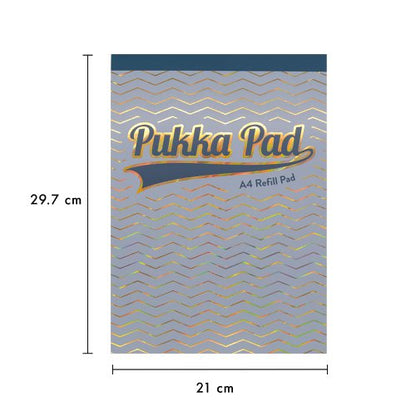 Pukka Pad Haze A4 Refill Pad 160 Pages 4 Hole Punched Sidebound with Margin (6) Assorted