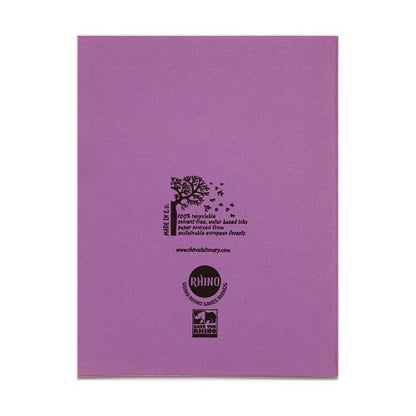 RHINO 9 x 7 Project Book 32 Page, Purple, F15/B (Pack of 10, 100)