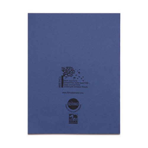 RHINO 9 x 7 Exercise Book 80 Page, Dark Blue, B (Pack of 10, 100)