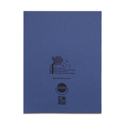 RHINO 9 x 7 Exercise Book 80 Page, Dark Blue, B (Pack of 10, 100)