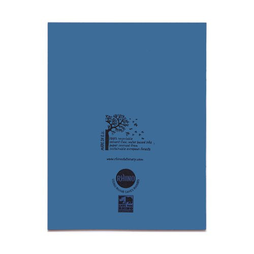 RHINO 9 x 7 Exercise Book 48 Page, Light Green, F8M, 48 Page, Light Blue, F8M, 48 Page, Light Blue, F8, 80 Page, Light Blue, F8M, 80 Page, Light Blue, S5, 80 Page, Light Blue, S7, 80 Page, Light Blue, F8, 80 Page, Light Green, F8M (Pack of 10)
