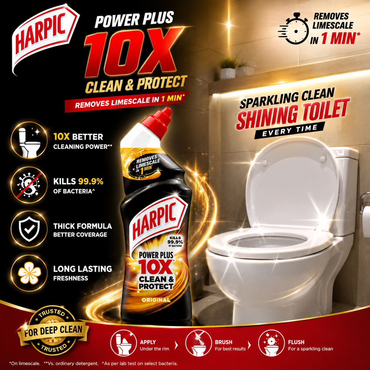 Harpic Power Plus 10X Toilet Cleaner 1 Litre (1)